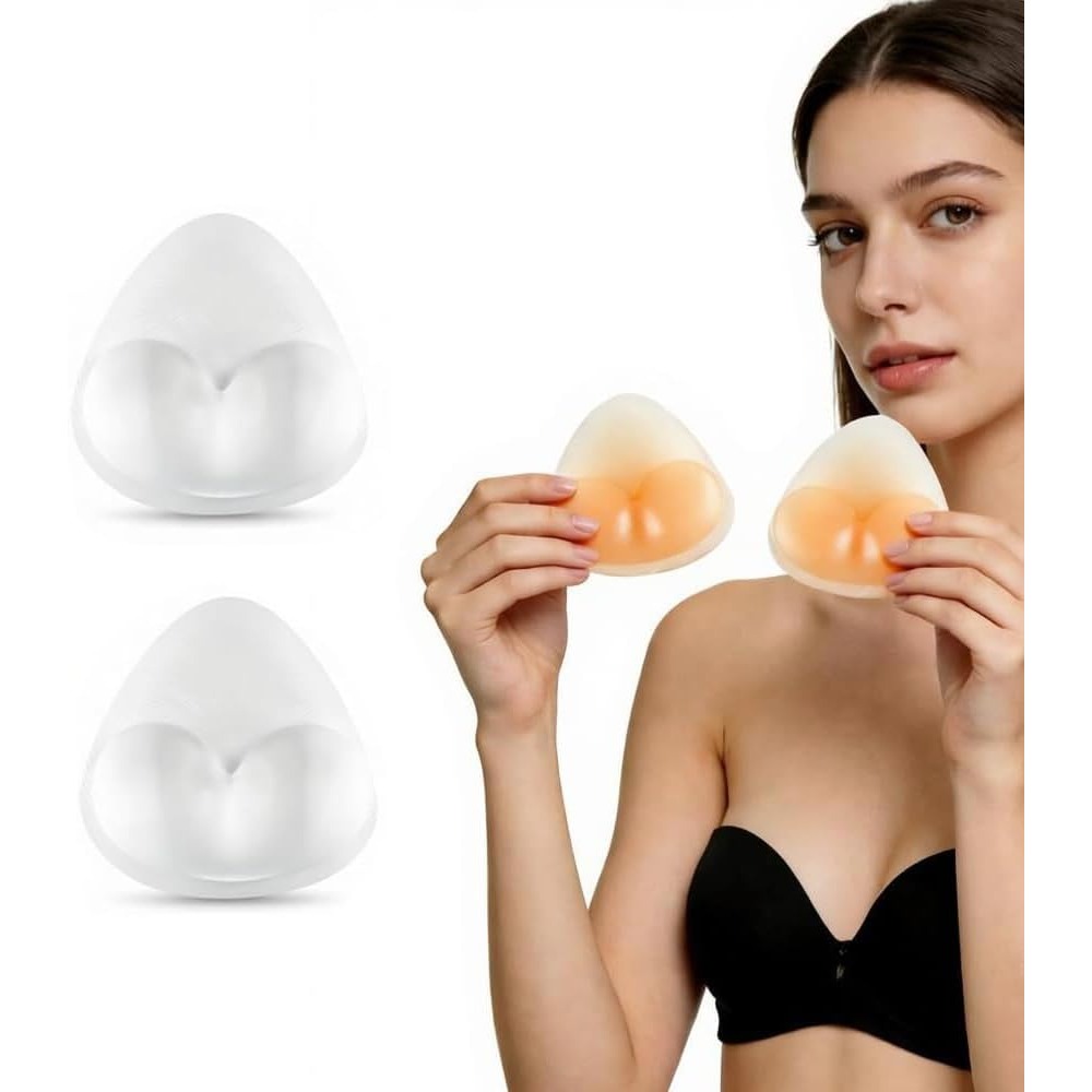 Push Up Bra Padded - حشوات سيليكون للصدر، وسادات مثلثة الشكل