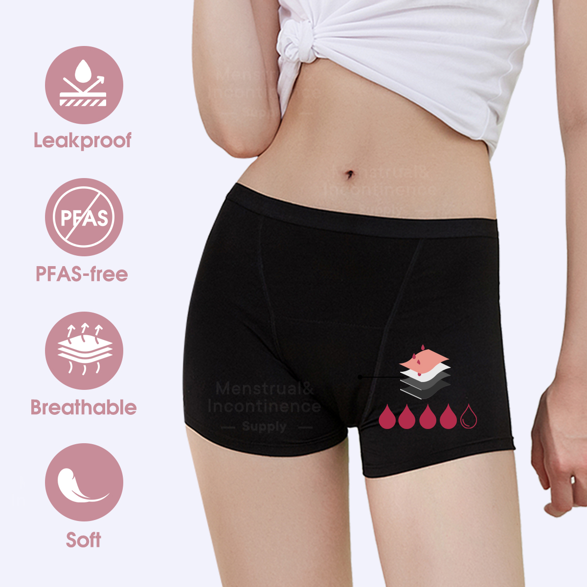 Boyshort Underwear - ملابس داخلية للنساء من ألياف الخيزران