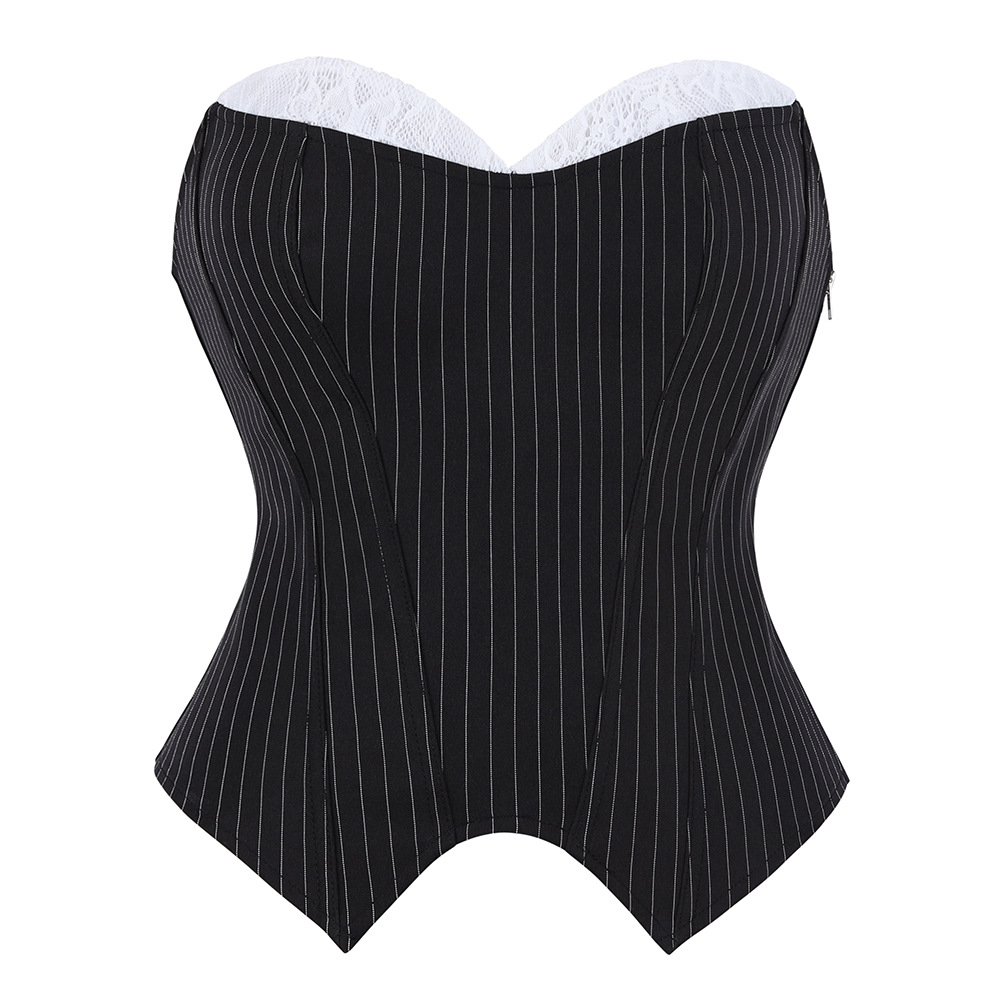 بلوزة كورسيه سوداء بدون أشرطة  - مراجعة Corset Waist Cinch وسعره