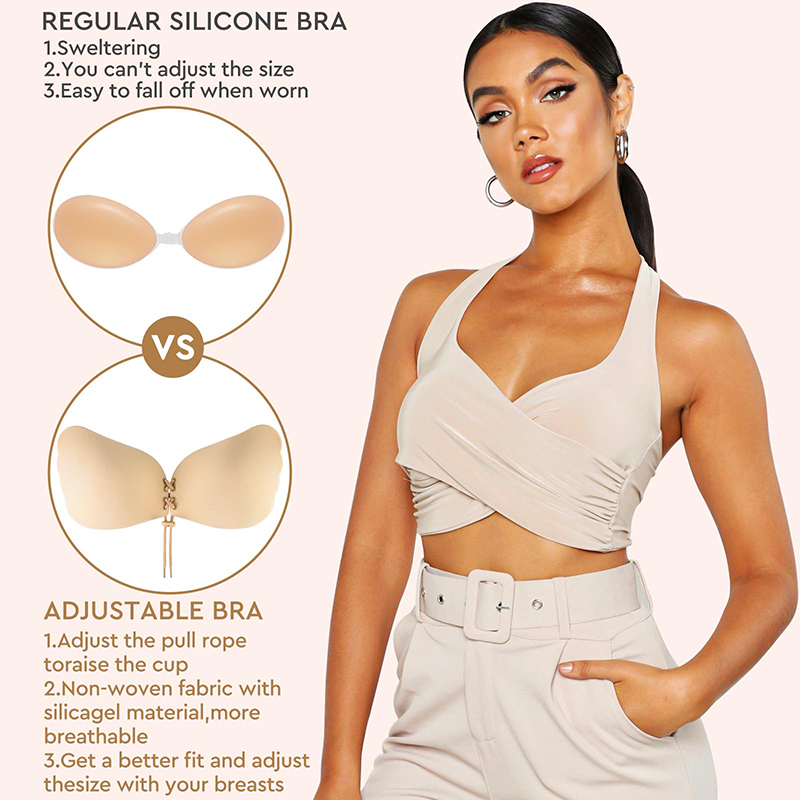 1/2 Pairs النساء الصيف عارية ا - مراجعة Strapless Bra Backless وسعره
