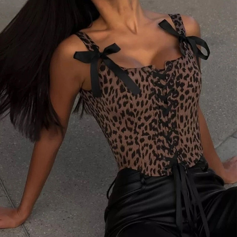 ليوبارد مطبوعة المحكمة مشد الم - مراجعة Corset Waist Cinch وسعره